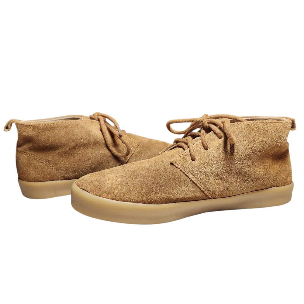 Gap Kids Chukka Ankle Boots Brown Suede Leather Lace Up Boys Girls Unisex Boho 4